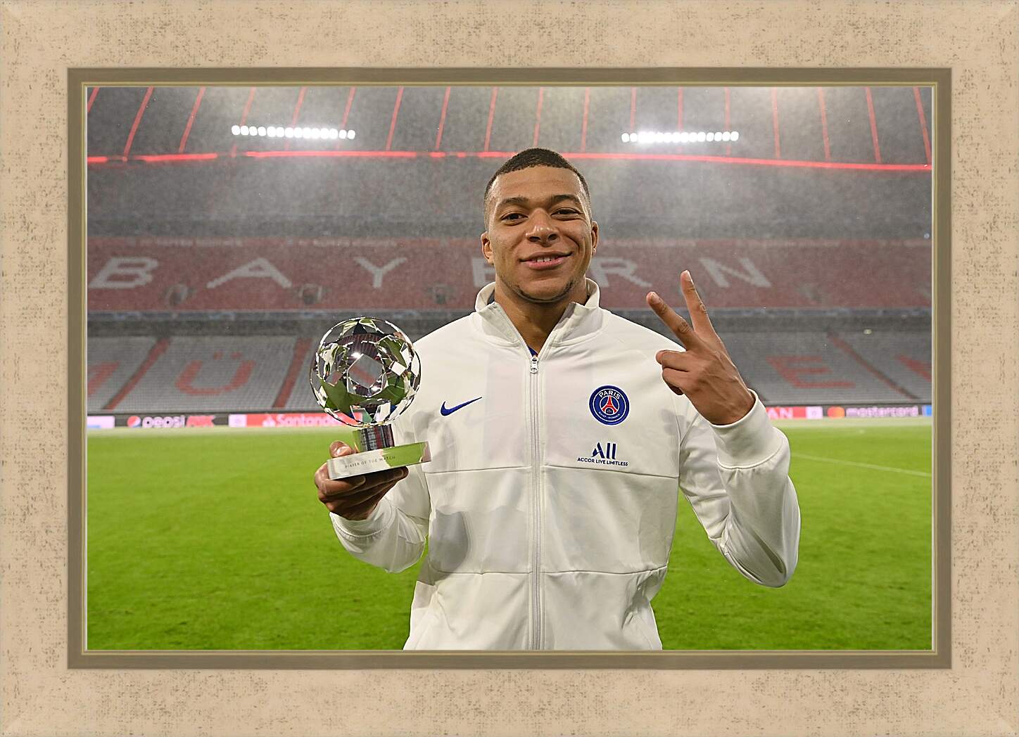 Картина в раме - Килиан Мбаппе. Kylian Mbappé