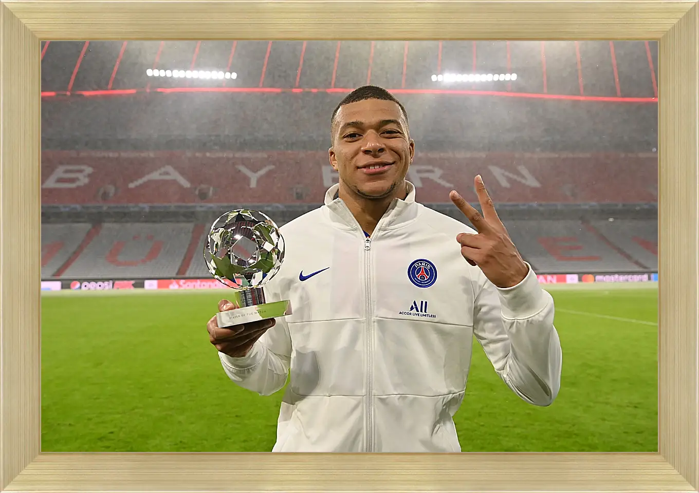 Картина в раме - Килиан Мбаппе. Kylian Mbappé