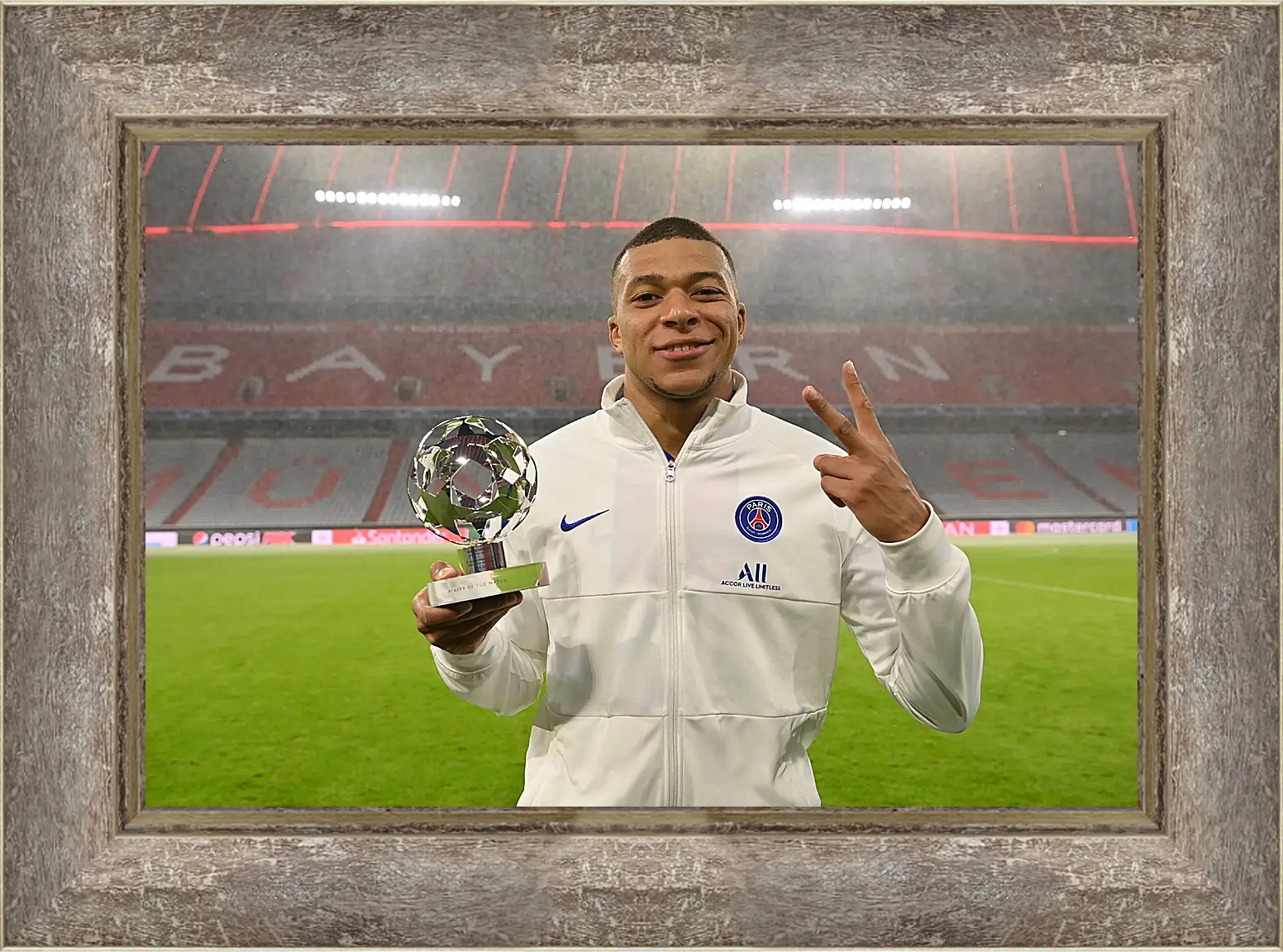 Картина в раме - Килиан Мбаппе. Kylian Mbappé