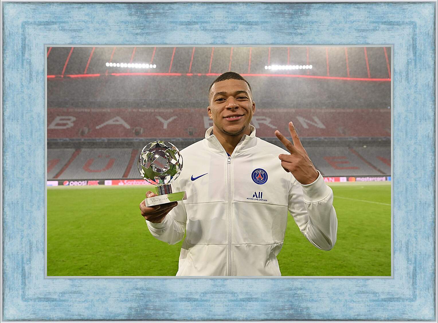 Картина в раме - Килиан Мбаппе. Kylian Mbappé