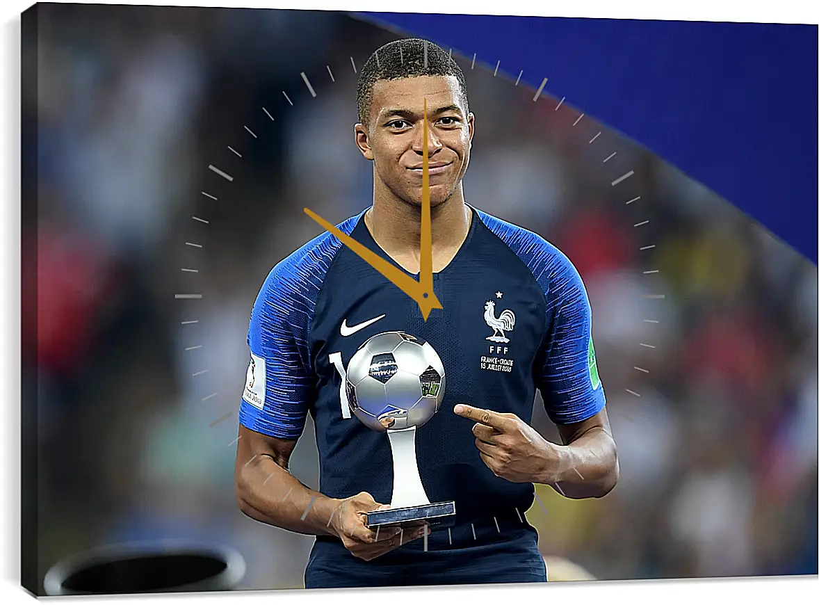 Часы картина - Килиан Мбаппе. Kylian Mbappé