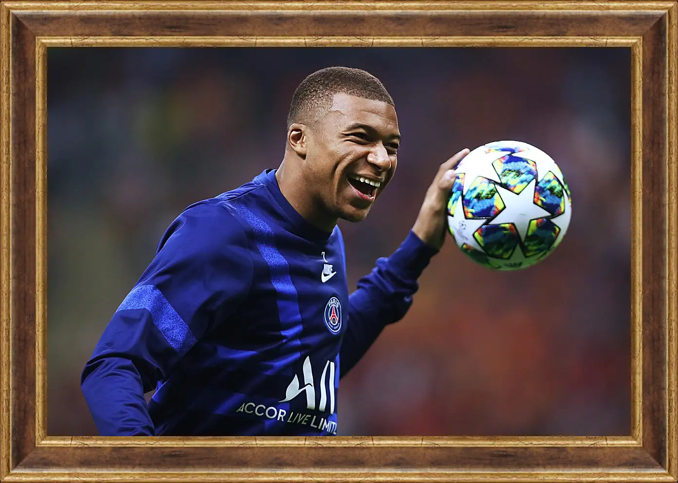 Картина в раме - Килиан Мбаппе. Kylian Mbappé