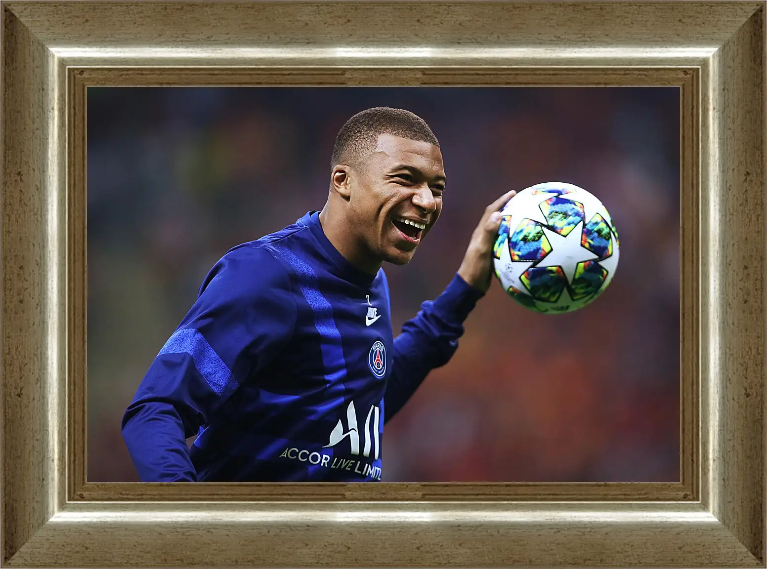 Картина в раме - Килиан Мбаппе. Kylian Mbappé