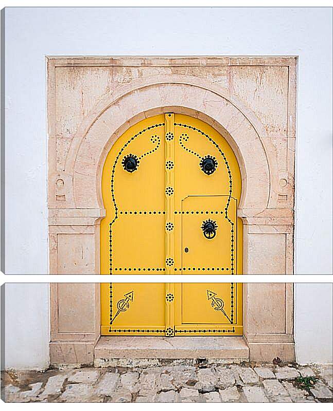 Модульная картина - Жёлтая дверь