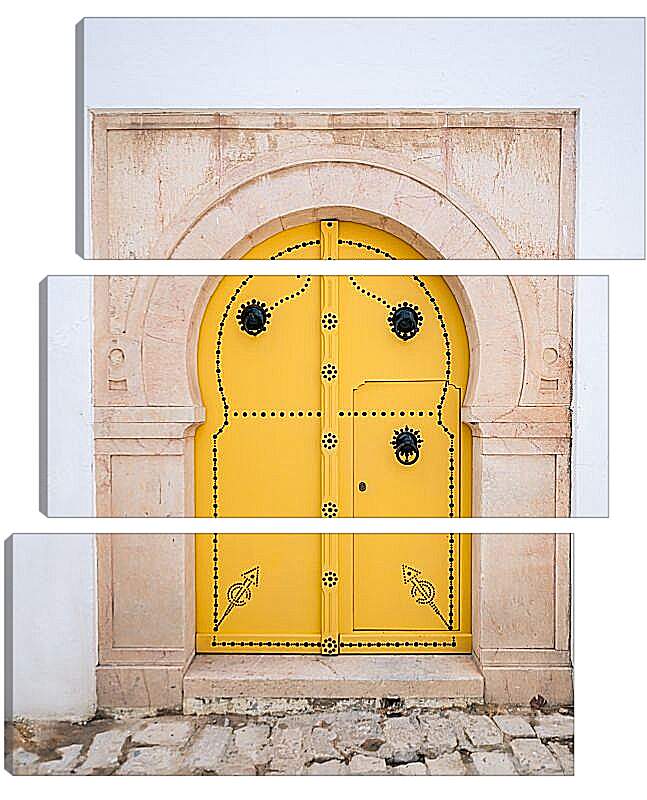 Модульная картина - Жёлтая дверь
