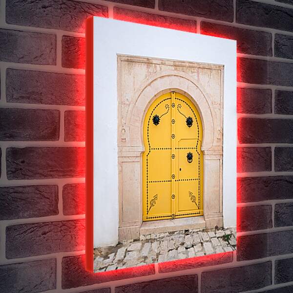 Лайтбокс световая панель - Жёлтая дверь