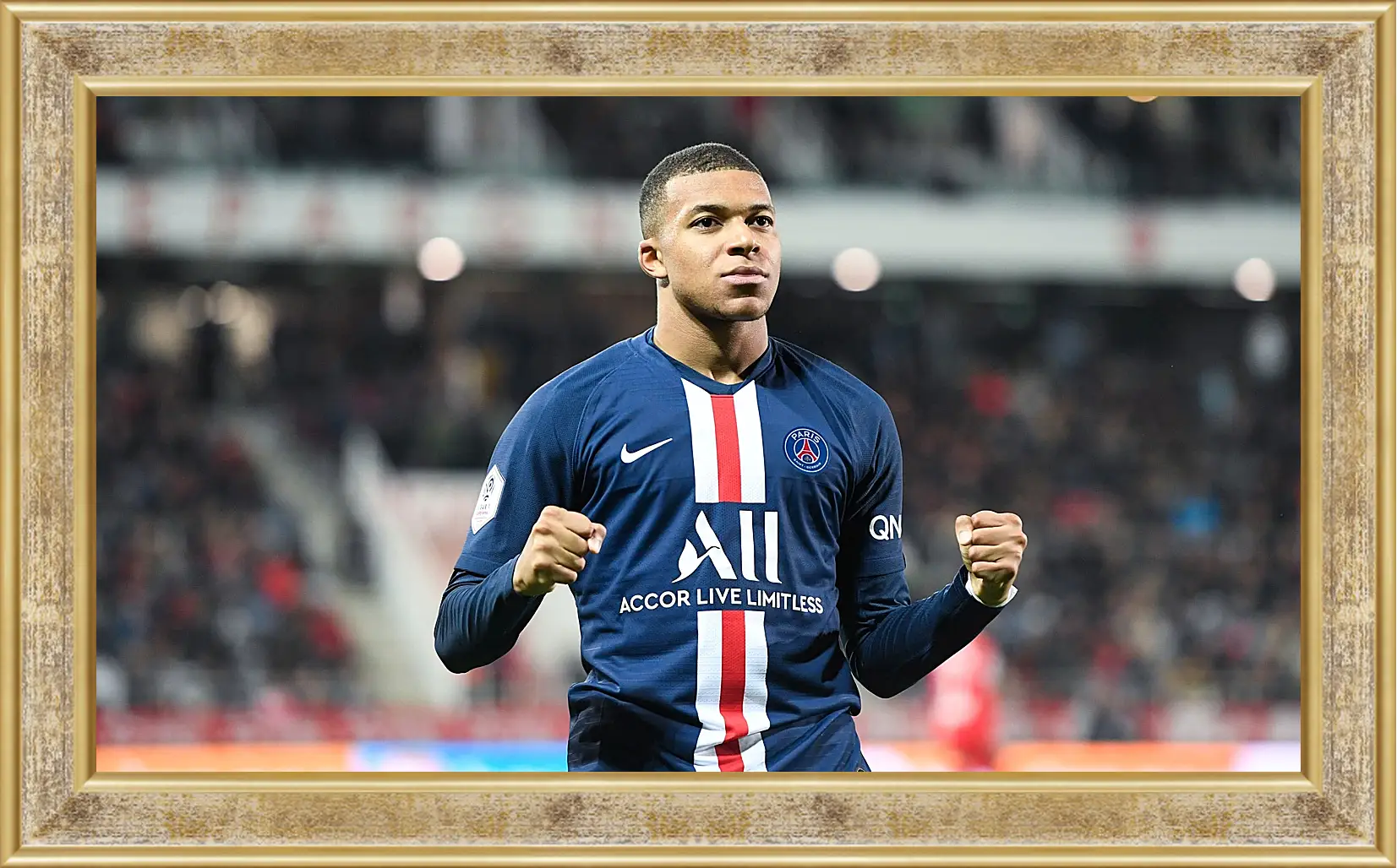 Картина в раме - Килиан Мбаппе. Kylian Mbappé