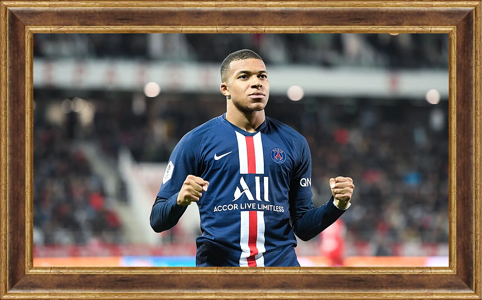 Картина в раме - Килиан Мбаппе. Kylian Mbappé