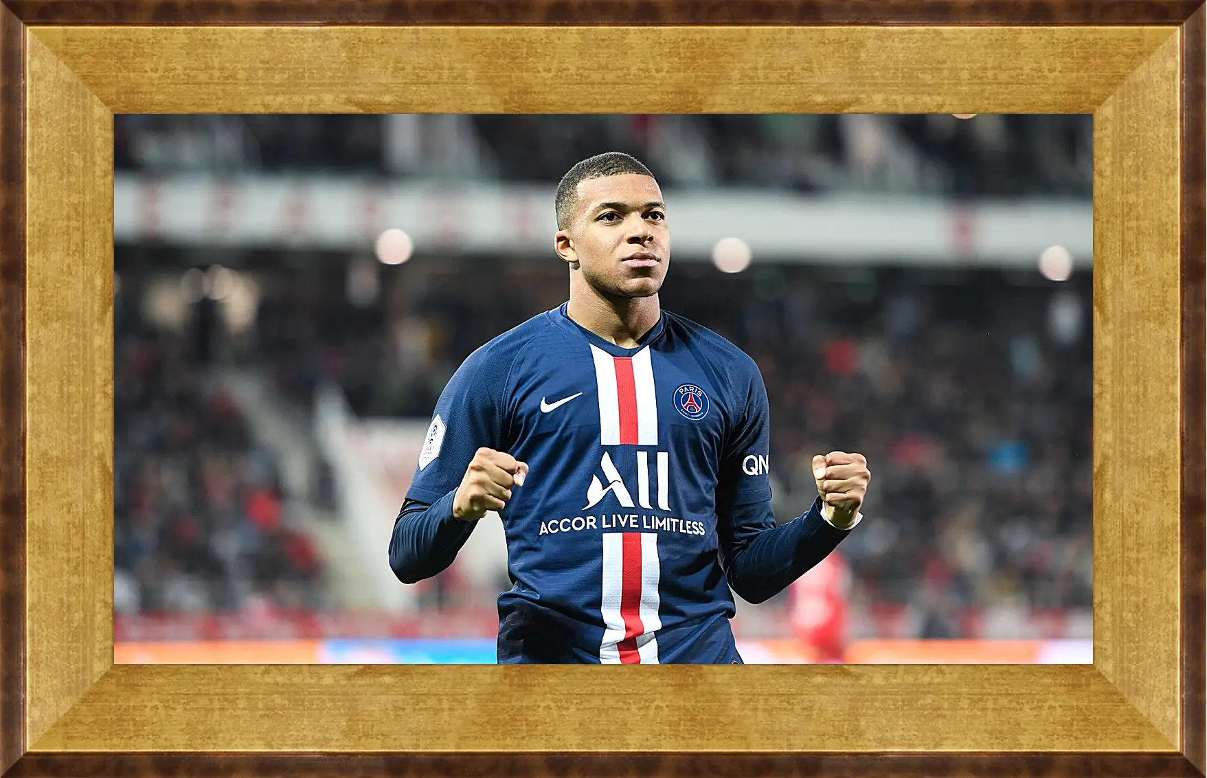 Картина в раме - Килиан Мбаппе. Kylian Mbappé