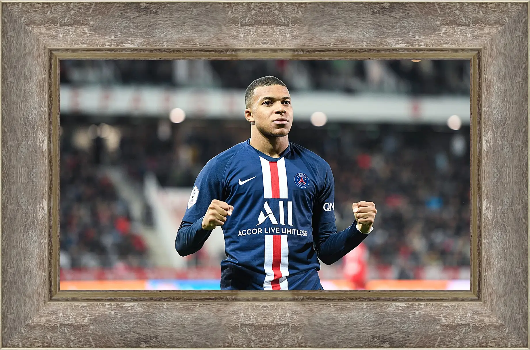 Картина в раме - Килиан Мбаппе. Kylian Mbappé