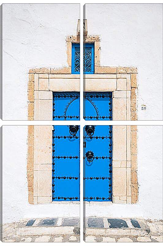Модульная картина - Синие двери