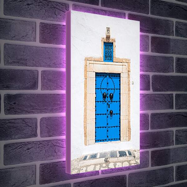 Лайтбокс световая панель - Синие двери