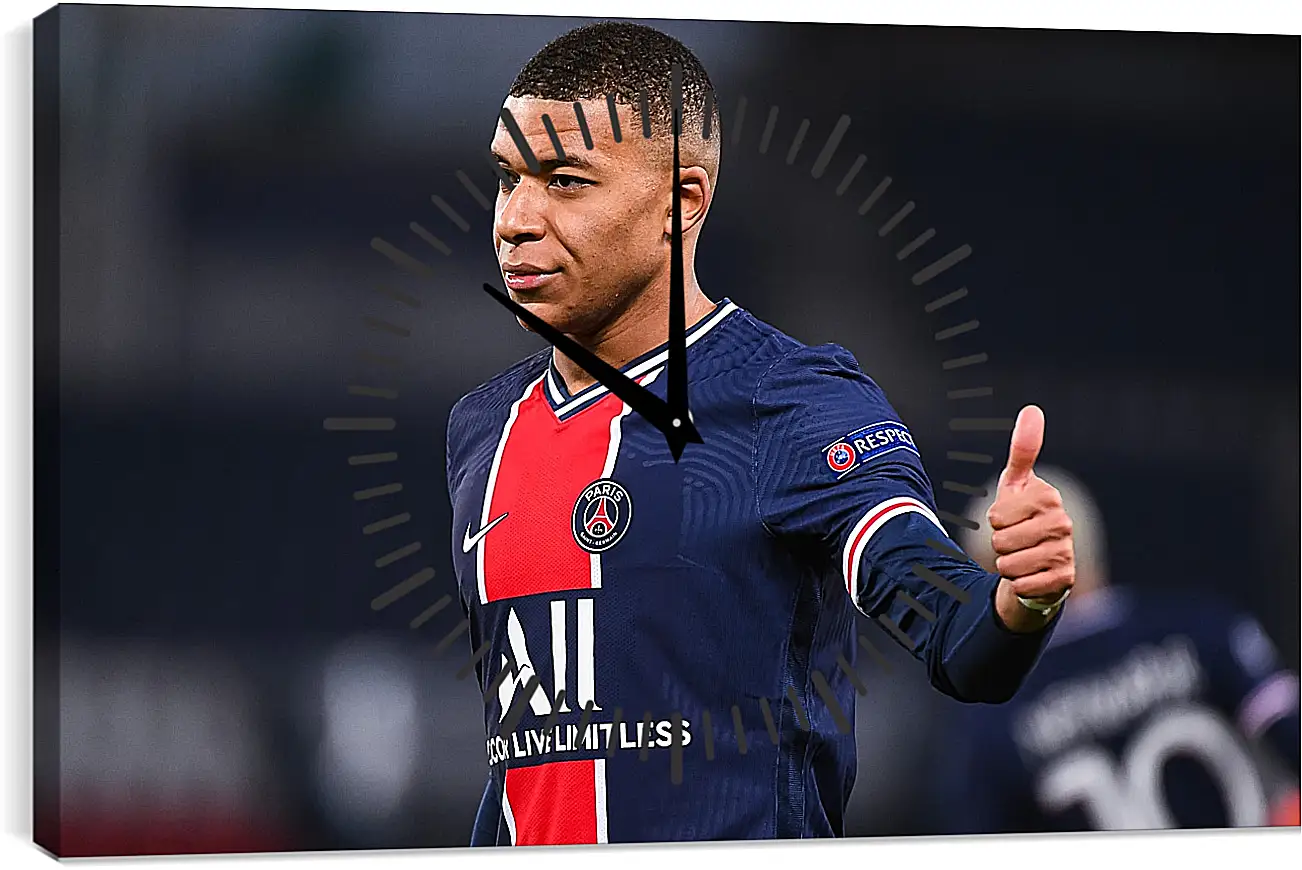 Часы картина - Килиан Мбаппе. Kylian Mbappé