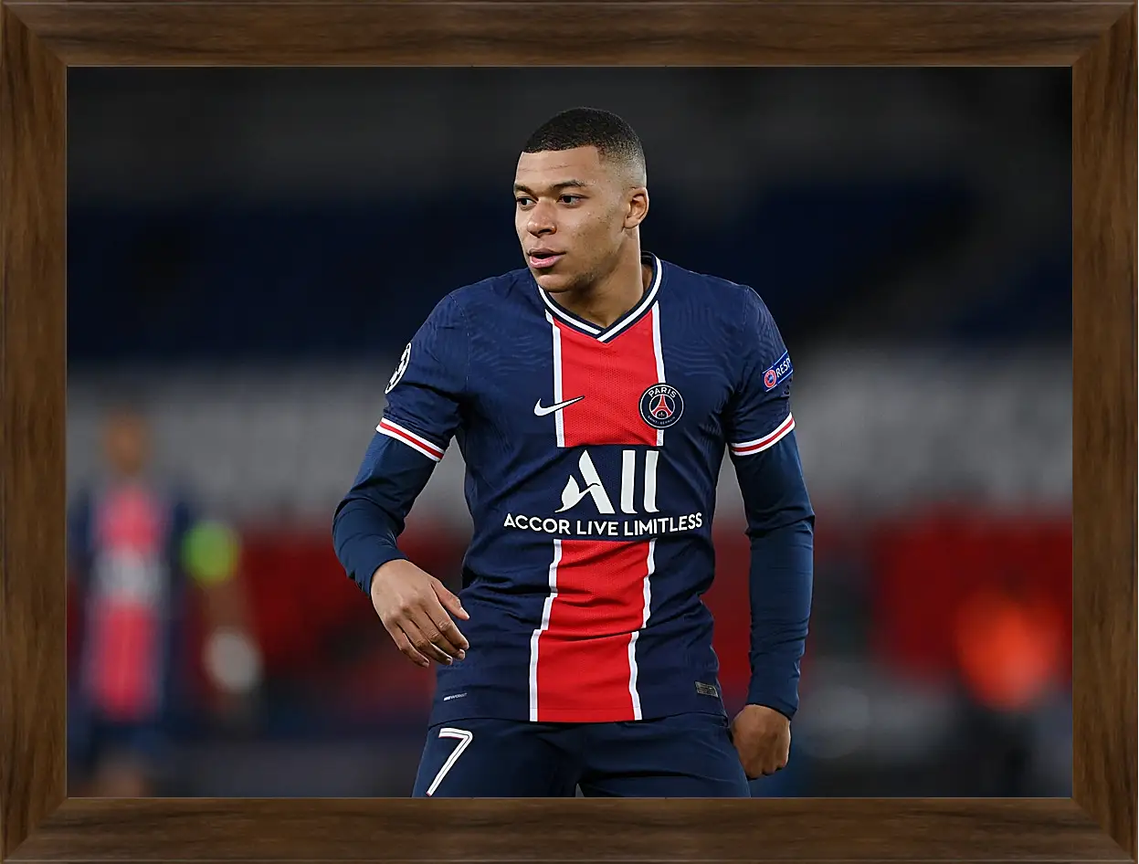 Картина в раме - Килиан Мбаппе. Kylian Mbappé