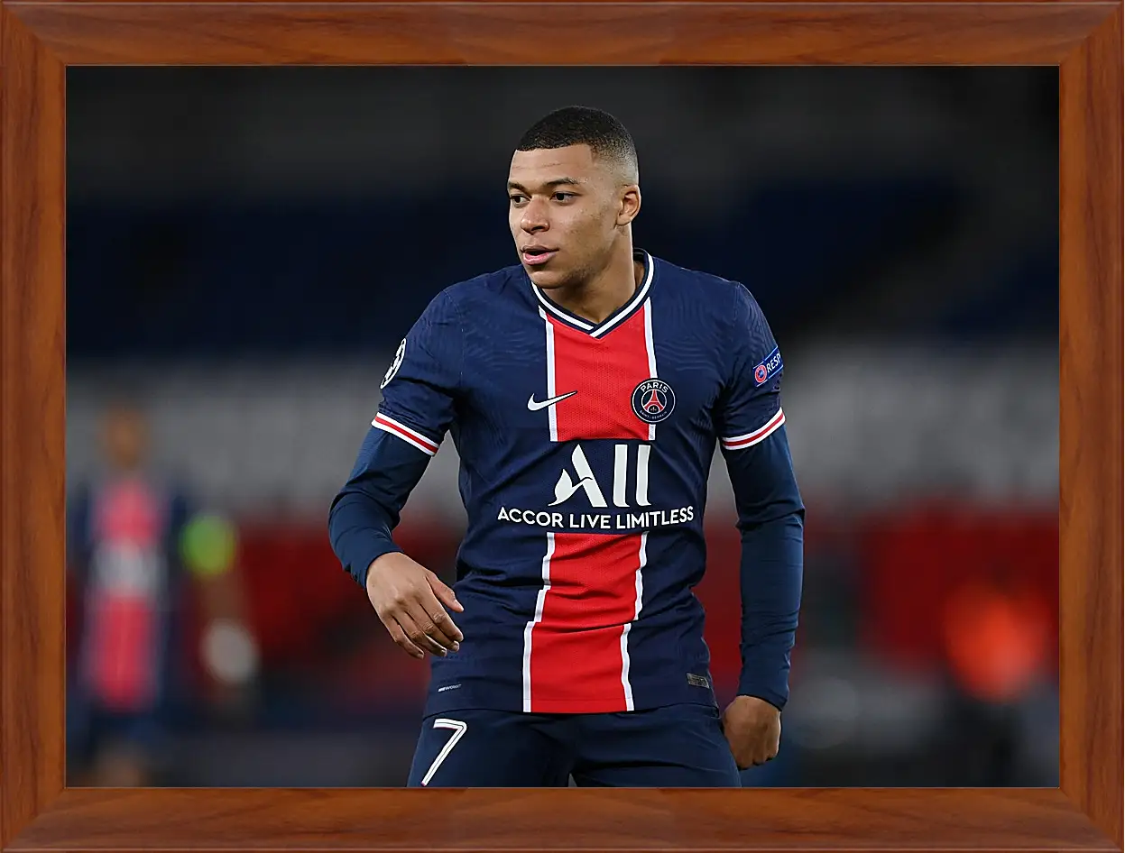 Картина в раме - Килиан Мбаппе. Kylian Mbappé