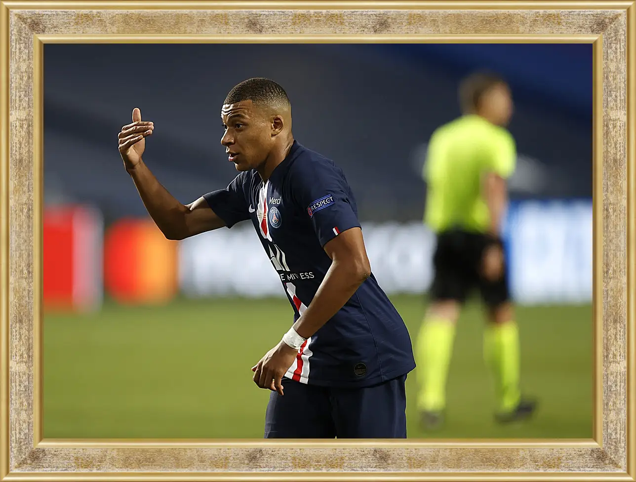 Картина в раме - Килиан Мбаппе. Kylian Mbappé