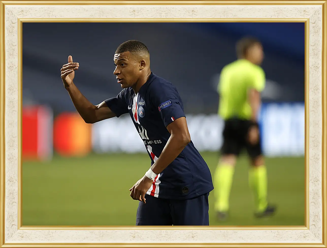 Картина в раме - Килиан Мбаппе. Kylian Mbappé