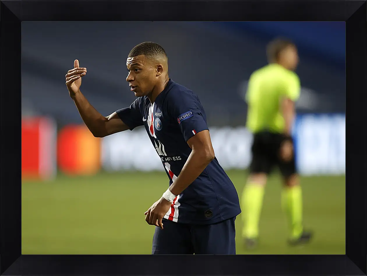 Картина в раме - Килиан Мбаппе. Kylian Mbappé