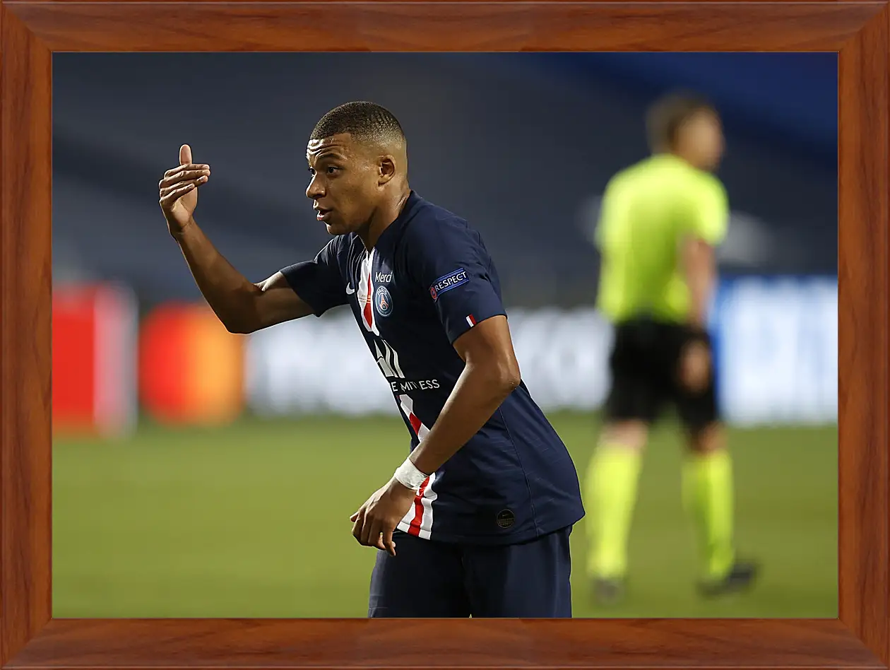 Картина в раме - Килиан Мбаппе. Kylian Mbappé