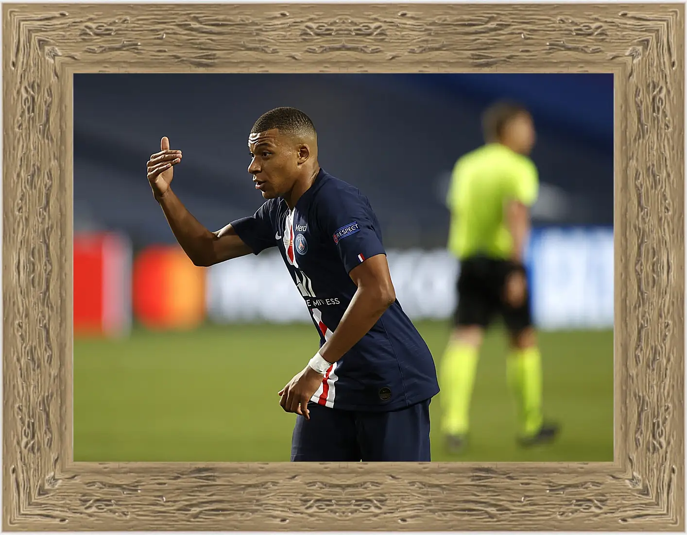 Картина в раме - Килиан Мбаппе. Kylian Mbappé