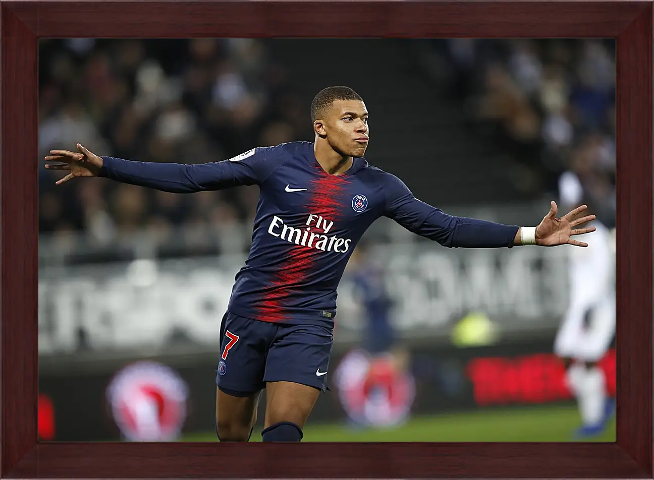 Картина в раме - Килиан Мбаппе. Kylian Mbappé