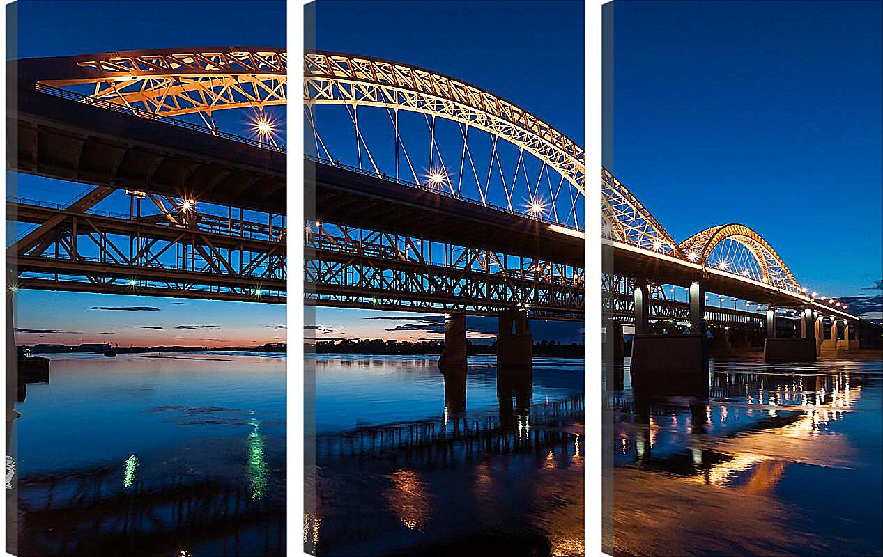 Модульная картина - Ночной мост