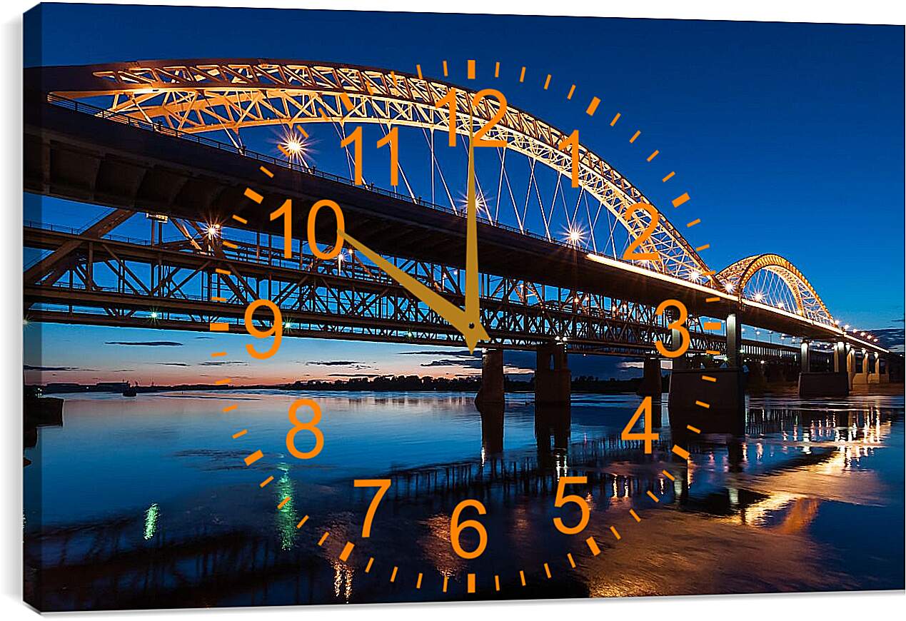 Часы картина - Ночной мост