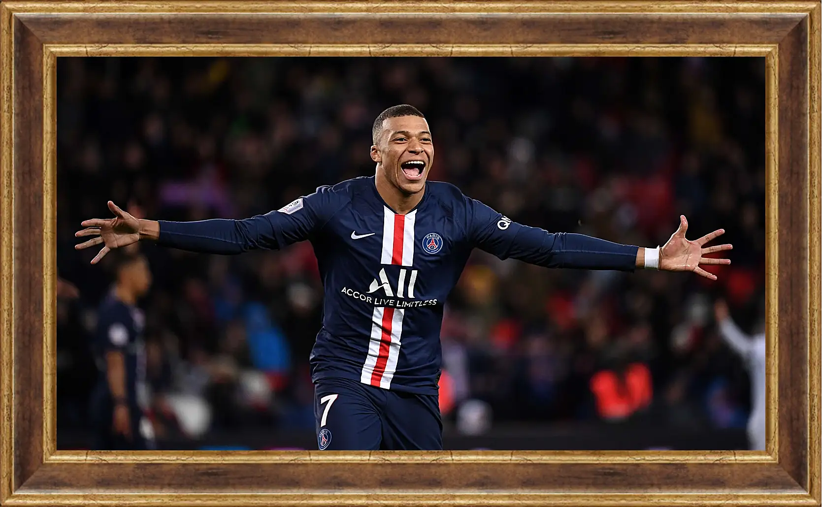 Картина в раме - Килиан Мбаппе. Kylian Mbappé