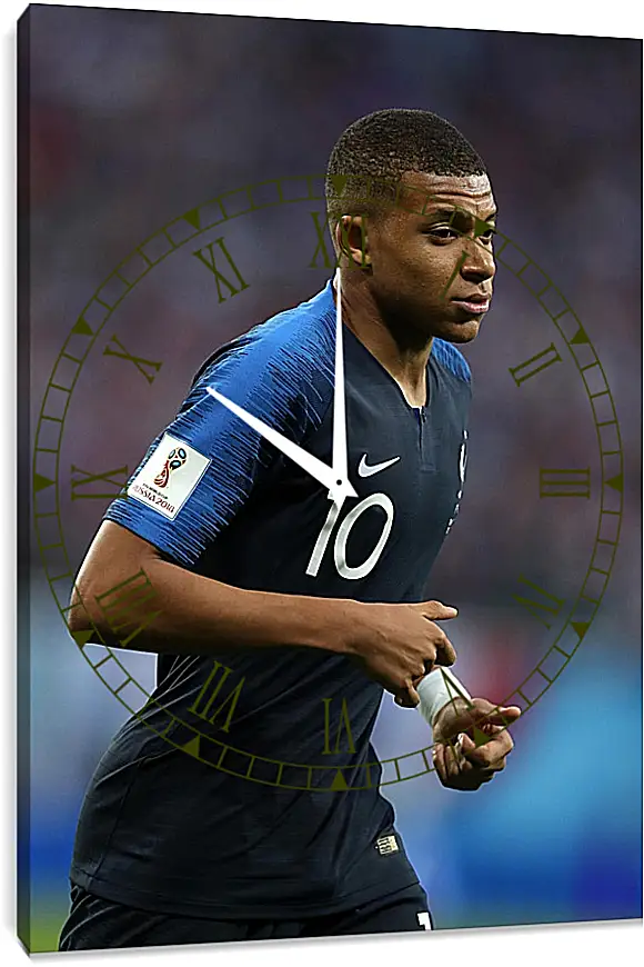 Часы картина - Килиан Мбаппе. Kylian Mbappé