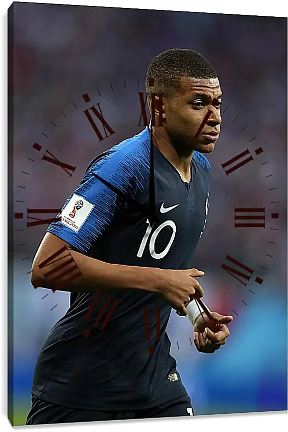 Часы картина - Килиан Мбаппе. Kylian Mbappé