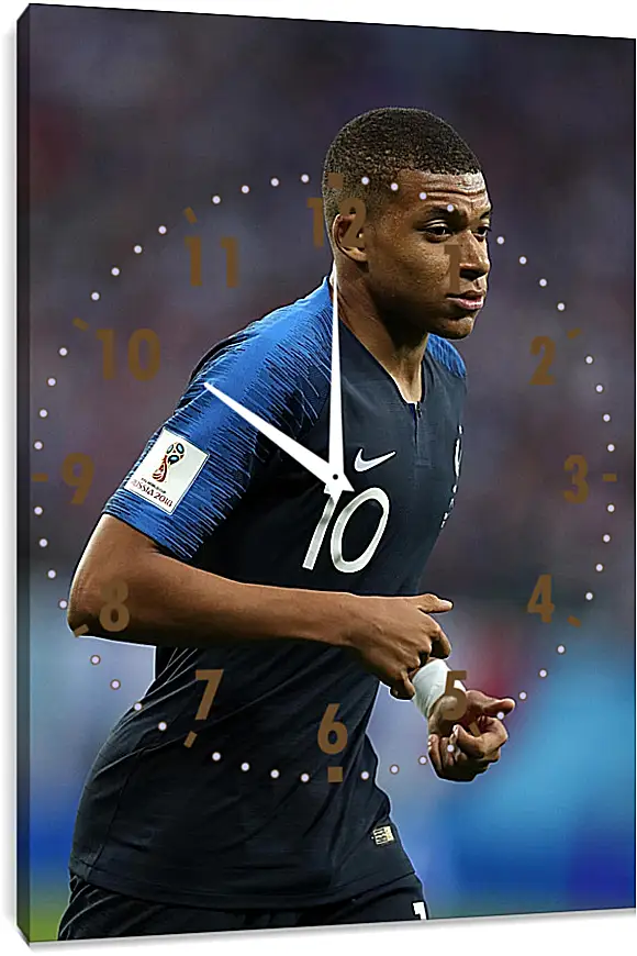 Часы картина - Килиан Мбаппе. Kylian Mbappé