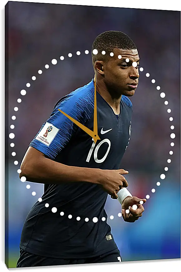 Часы картина - Килиан Мбаппе. Kylian Mbappé