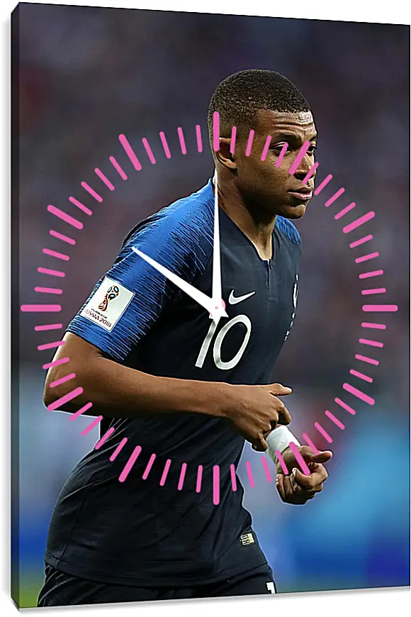 Часы картина - Килиан Мбаппе. Kylian Mbappé