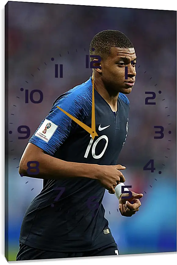 Часы картина - Килиан Мбаппе. Kylian Mbappé