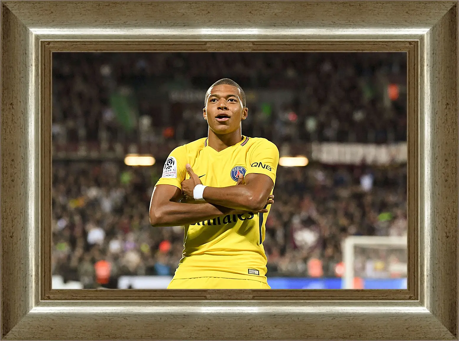 Картина в раме - Килиан Мбаппе. Kylian Mbappé