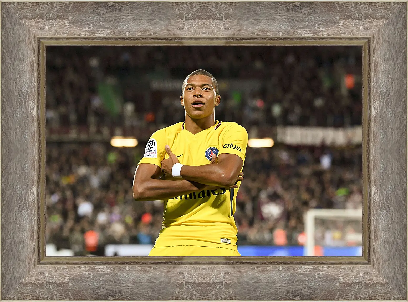 Картина в раме - Килиан Мбаппе. Kylian Mbappé