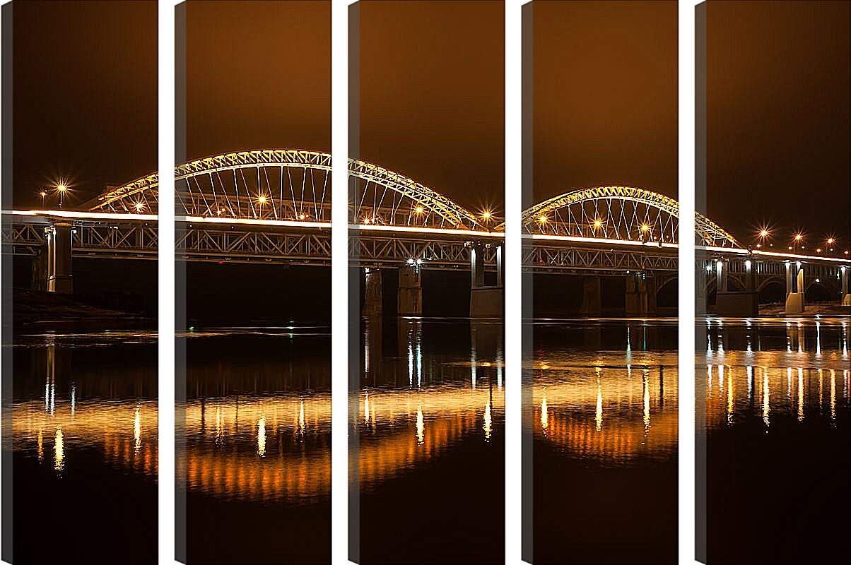 Модульная картина - Мост ночью