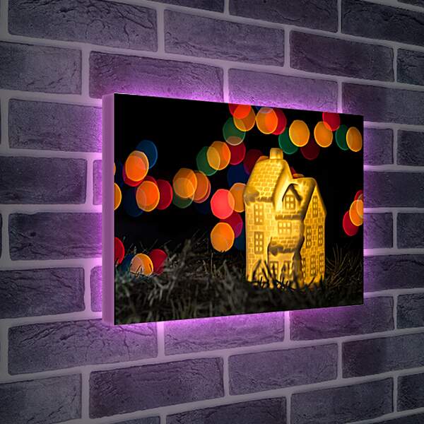 Лайтбокс световая панель - Светящийся домик