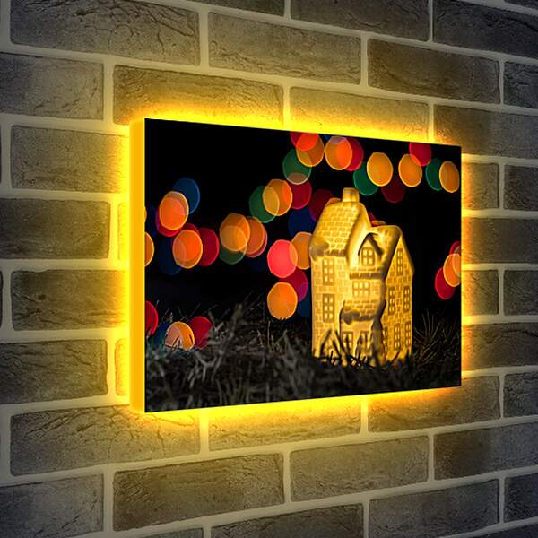 Лайтбокс световая панель - Светящийся домик