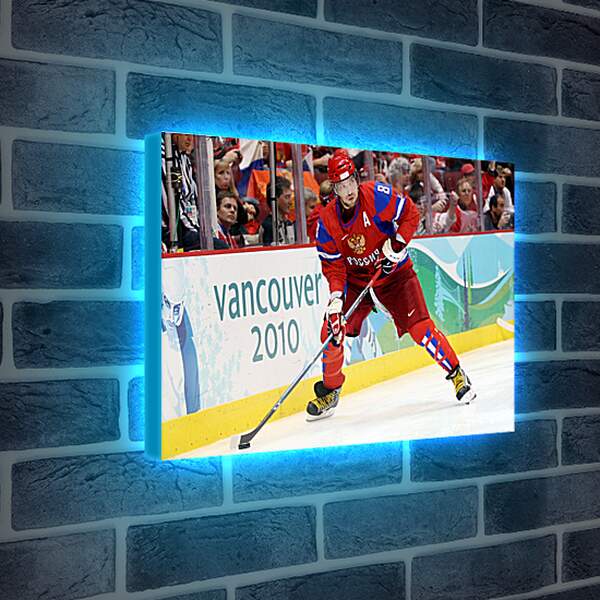 Лайтбокс световая панель - Александр Овечкин в Ванкувере на Олимпиаде