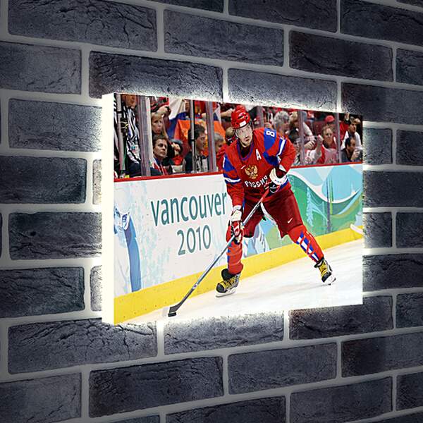 Лайтбокс световая панель - Александр Овечкин в Ванкувере на Олимпиаде