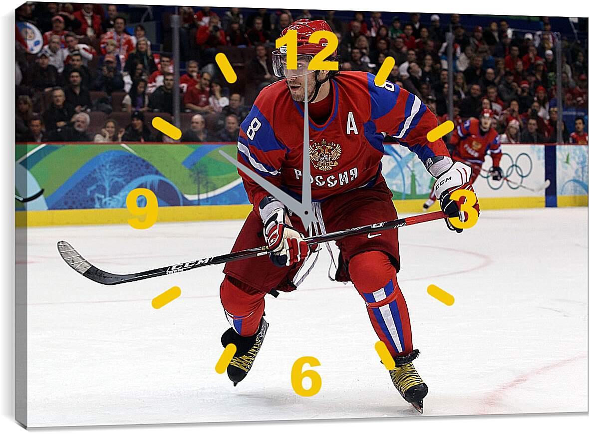 Часы картина - Александр Овечкин на Олимпийских играх