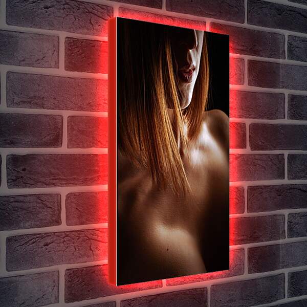 Лайтбокс световая панель - Половина лица рыжей девушки