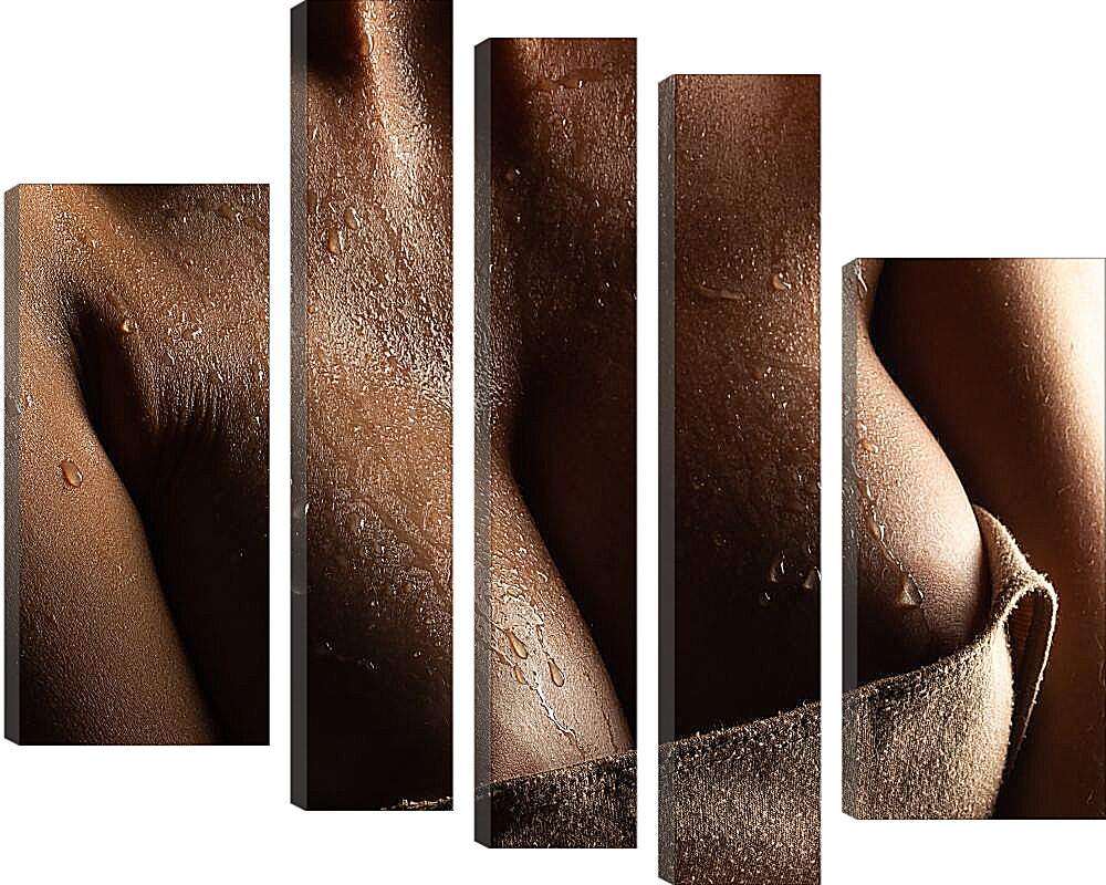 Модульная картина - Мокрая грудь девушки