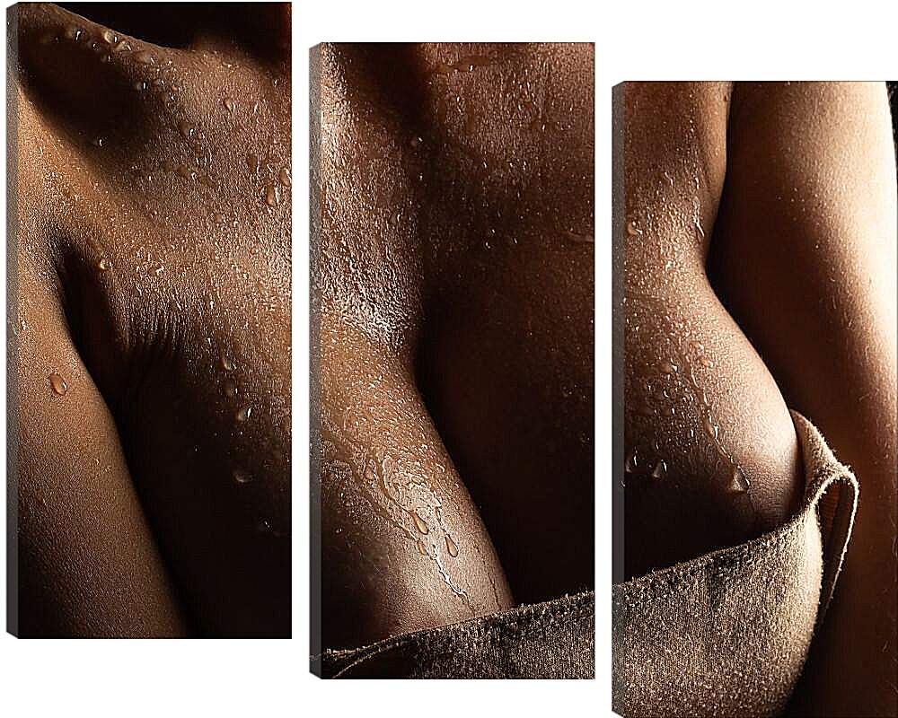Модульная картина - Мокрая грудь девушки