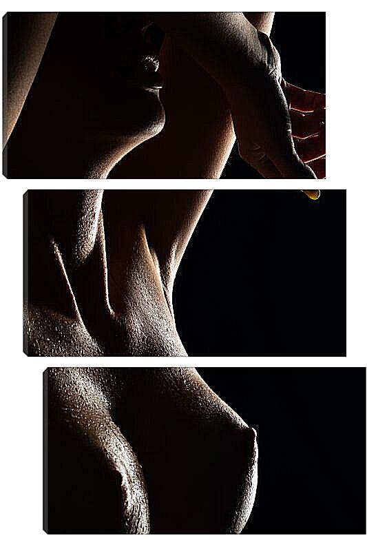 Модульная картина - Мокрое тело девушки