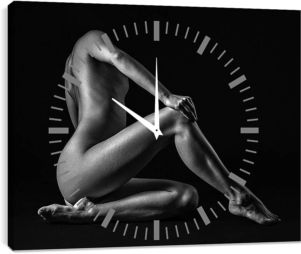 Часы картина - Нагая девушка