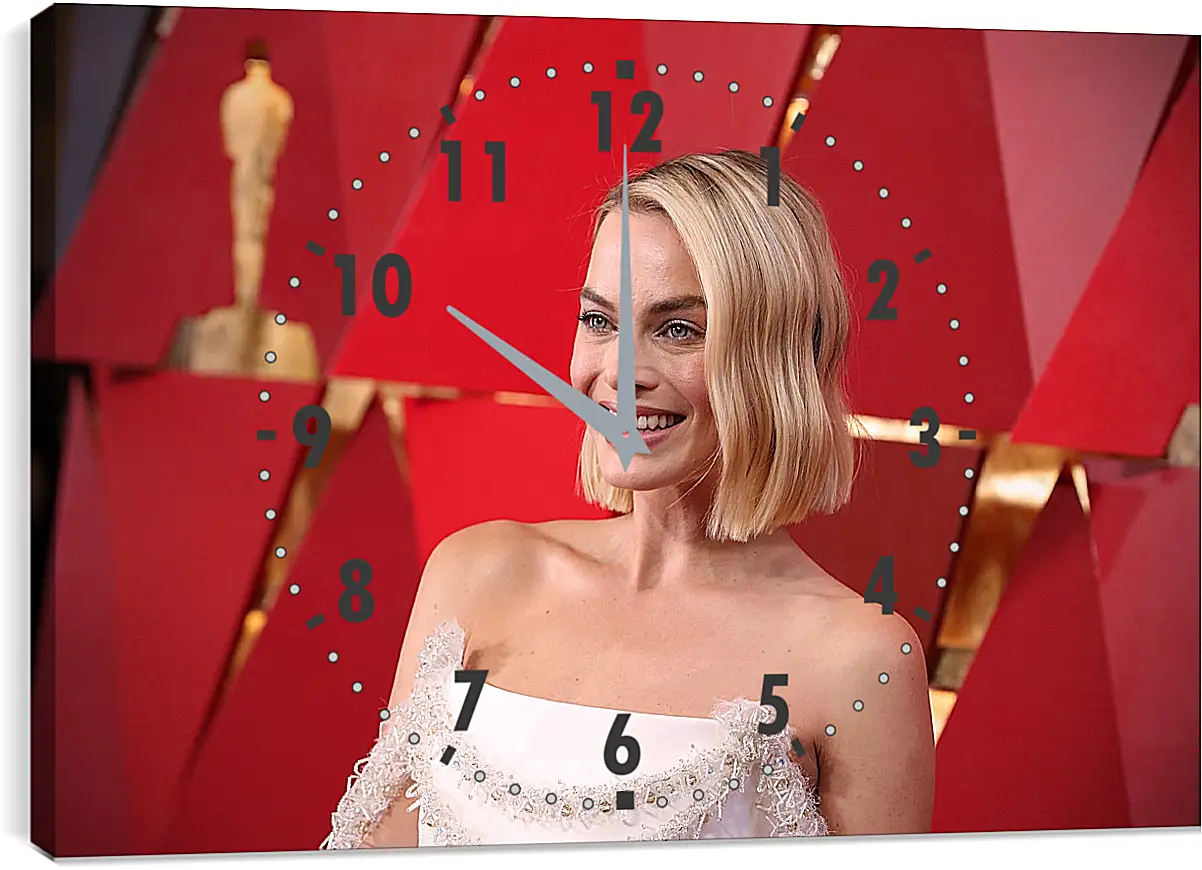 Часы картина - Марго Робби. Margot Robbie