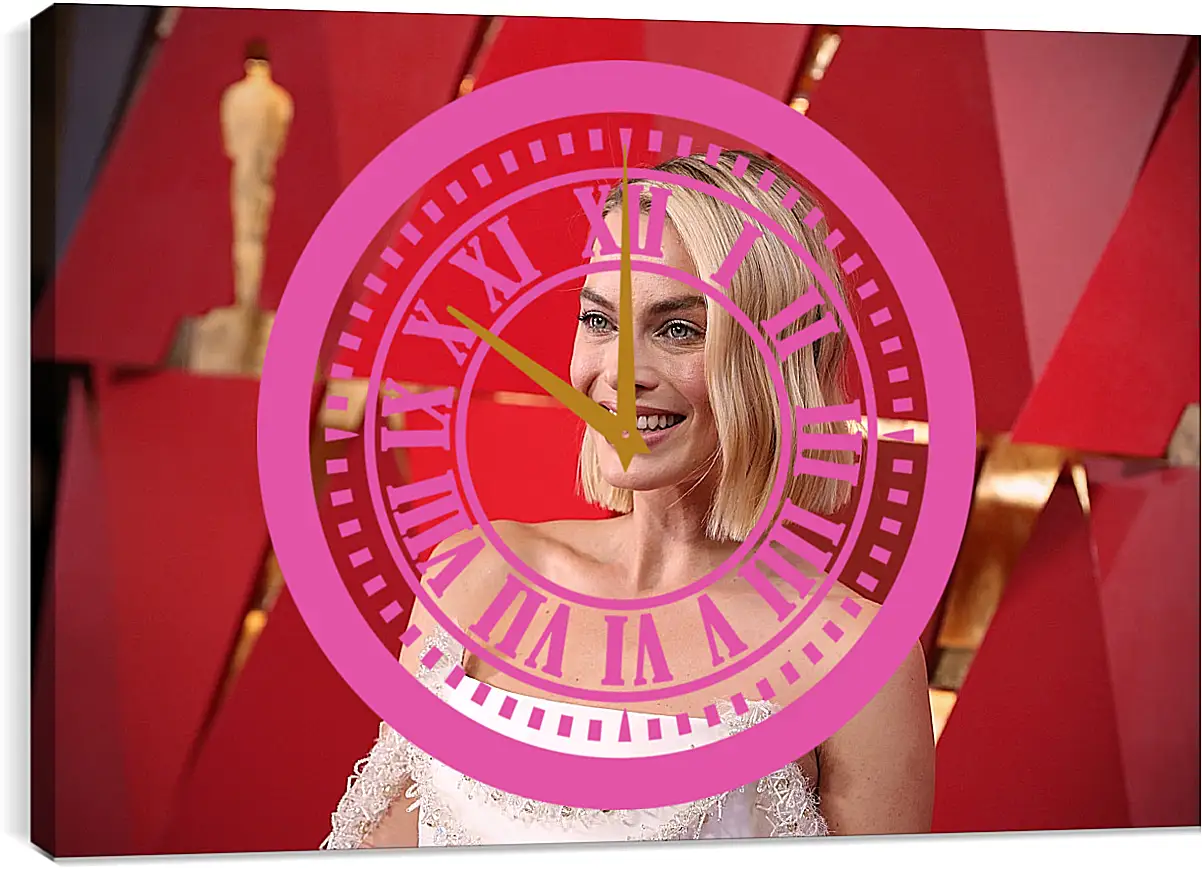 Часы картина - Марго Робби. Margot Robbie