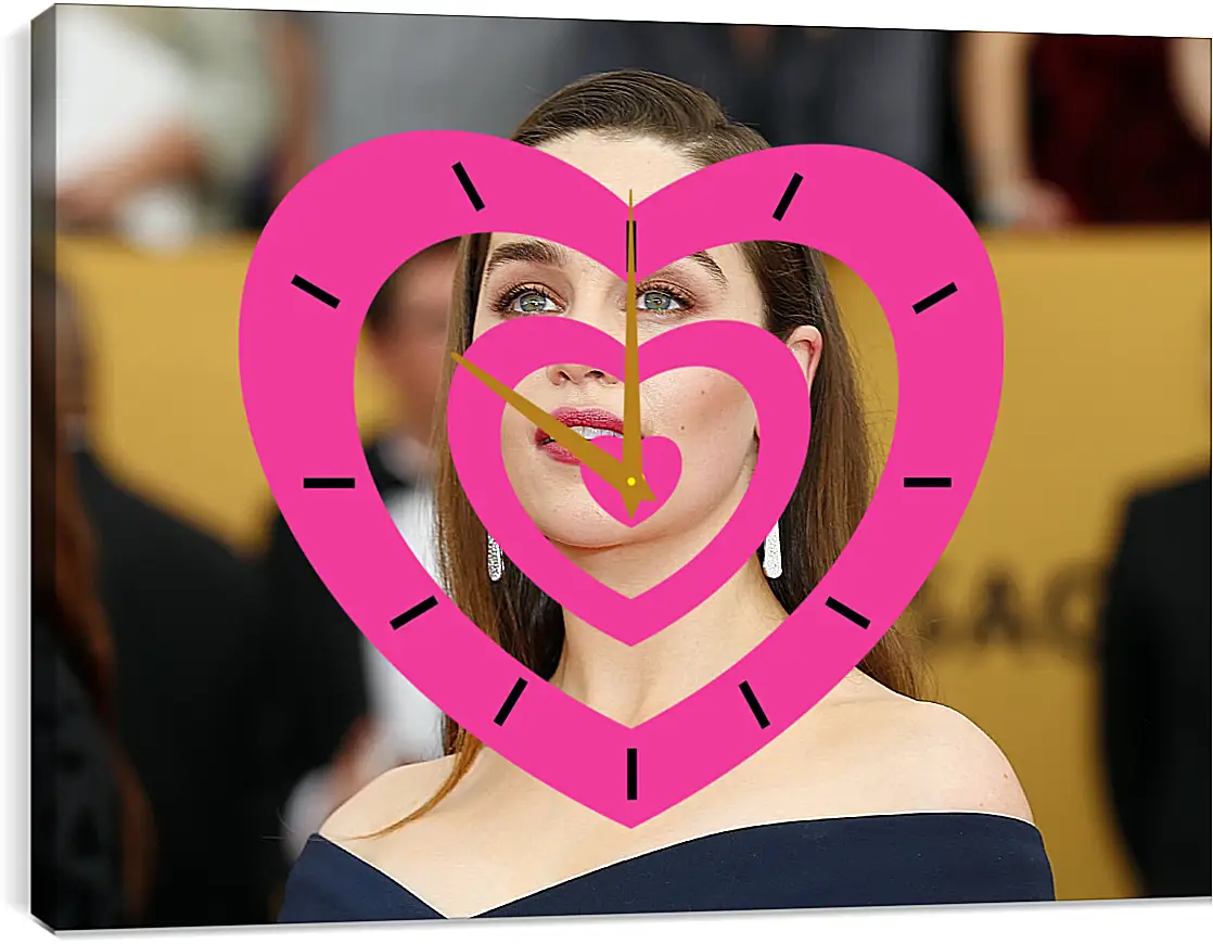 Часы картина - Эмилия Кларк. Emilia Clarke